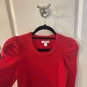 Nine West Women's Vibrant Red Crew Neck Sweater
